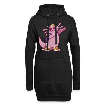 Axolotl Danse Drôle Dabbing Axolotl - Sweat-shirt à capuche long Femme - noir - Devant