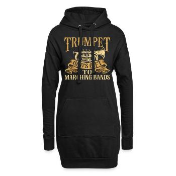 Trumpet Player Marching Band - Hoodie-Kleid - Schwarz - Vorne