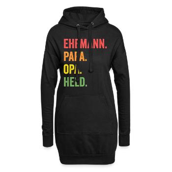 Großvater Großpapa Opi Opa - Hoodie-Kleid - Schwarz - Vorne