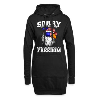 Désolé, je ne vous entends pas le 4 juillet - Sweat-shirt à capuche long Femme - noir - Devant