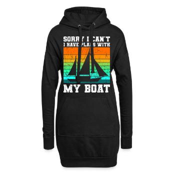 Ich Habe Pläne Mit Meinem Boot Bootfahren Schiff - Hoodie-Kleid - Schwarz - Vorne