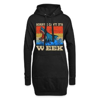 Cool Shark Retro Vintage Aquarium de poissons de mer de mer - Sweat-shirt à capuche long Femme - noir - Devant