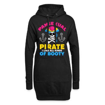 Pirate pansexuel Lgbtq Mois de la fierté pansexuelle - Sweat-shirt à capuche long Femme - noir - Devant