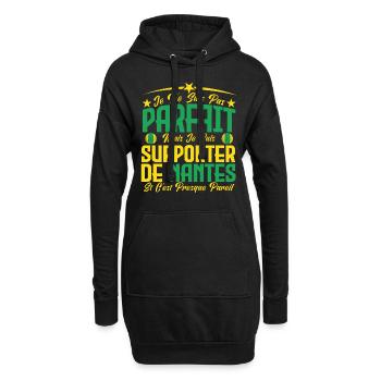 je ne suis pas parfait, supporteur de Nantes. - Sweat-shirt à capuche long Femme - noir - Devant