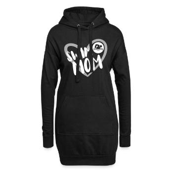 Schwimmer Schwimmen Spruch - Hoodie-Kleid - Schwarz - Vorne