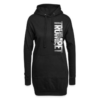 Trumpet Player Vintage Trumpet - Hoodie-Kleid - Schwarz - Vorne