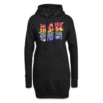 Ich Wurde Im Jahr 2020 Geboren Das Beste Jahr - Hoodie-Kleid - Schwarz - Vorne
