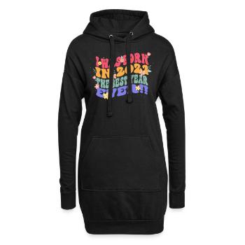 Ich Wurde Im Jahr 2021 Geboren Das Beste Jahr - Hoodie-Kleid - Schwarz - Vorne