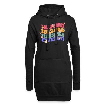Ich Wurde Im Jahr 2022 Geboren Das Beste Jahr - Hoodie-Kleid - Schwarz - Vorne