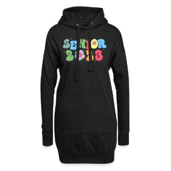 Senior 2023 Fleurs Sauvages Fleur Fleuriste - Sweat-shirt à capuche long Femme - noir - Devant