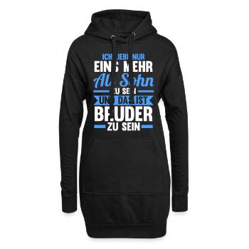 Geschwister Familie Brüder Bruder - Hoodie-Kleid - Schwarz - Vorne