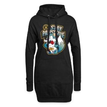 Gaming - Dog gaming stay pawsitive - Hoodie-Kleid - Schwarz - Vorne