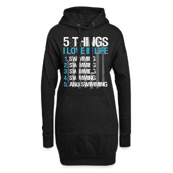 Nageur Nageant Dicton - Sweat-shirt à capuche long Femme - noir - Devant