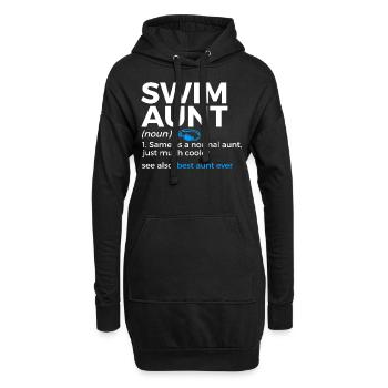 Schwimmer Schwimmen Spruch - Hoodie-Kleid - Schwarz - Vorne