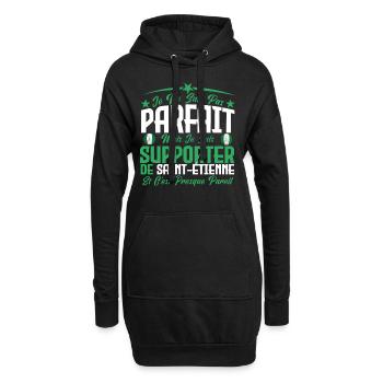 je ne suis pas parfait supporteur de Saint Étienne - Sweat-shirt à capuche long Femme - noir - Devant