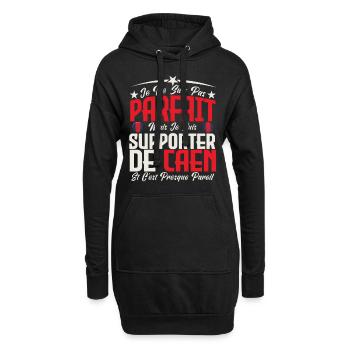 je ne suis pas parfait, supporteur de Caen. - Sweat-shirt à capuche long Femme - noir - Devant