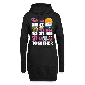 Cruise Ship Vacation Friends - Hoodie-Kleid - Schwarz - Vorne