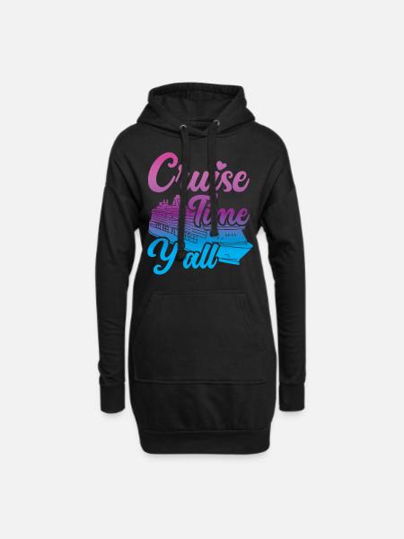 Cruise Ship Vacation Girl Cruise - Hoodie Dress - black