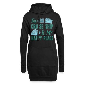 Croisière Vacances Vintage Le - Sweat-shirt à capuche long Femme - noir - Devant