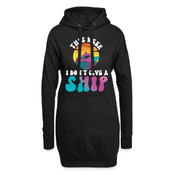 Jeu de mots de vacances sur les navires de croisière cette semaine - Sweat-shirt à capuche long Femme - noir - Devant