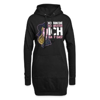 Geschwister Familie Schwestern Schwester - Hoodie-Kleid - Schwarz - Vorne