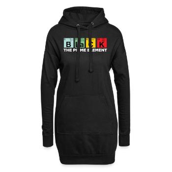Schwarz Das Wichtigste Element Chemie Wissenschaft - Hoodie-Kleid - Schwarz - Vorne