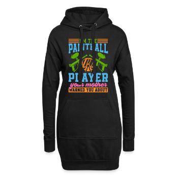 Paintball I'm The Paintball Player Splatter Player - Hoodie-Kleid - Schwarz - Vorne