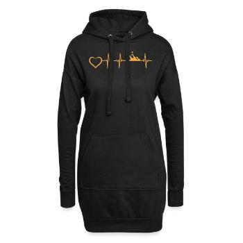 Mountain Hiking Mountain Trekking - Mountain Heart - Hoodie-Kleid - Schwarz - Vorne