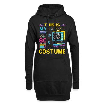 C’est mon costume des années 80 - Sweat-shirt à capuche long Femme - noir - Devant