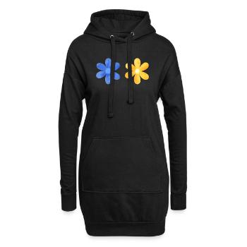 Soutenez l’Ukraine, la paix et non la guerre - Sweat-shirt à capuche long Femme - noir - Devant