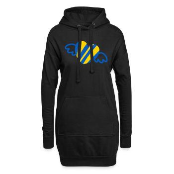 Soutenez l’Ukraine, la paix et non la guerre - Sweat-shirt à capuche long Femme - noir - Devant
