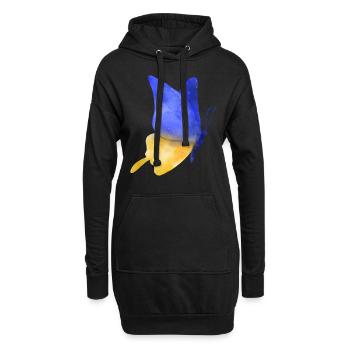 Stand with Ukraine Peace No War - Hoodie-Kleid - Schwarz - Vorne