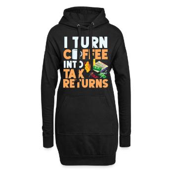 Comptable Teneur de livres Comptabilité - Sweat-shirt à capuche long Femme - noir - Devant