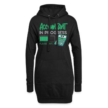 Accountant Bookkeeper Accounting - Hoodie-Kleid - Schwarz - Vorne