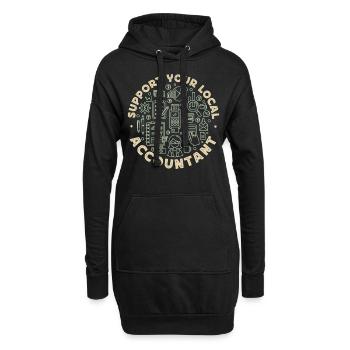Comptable Comptable Comptable - Sweat-shirt à capuche long Femme - noir - Devant