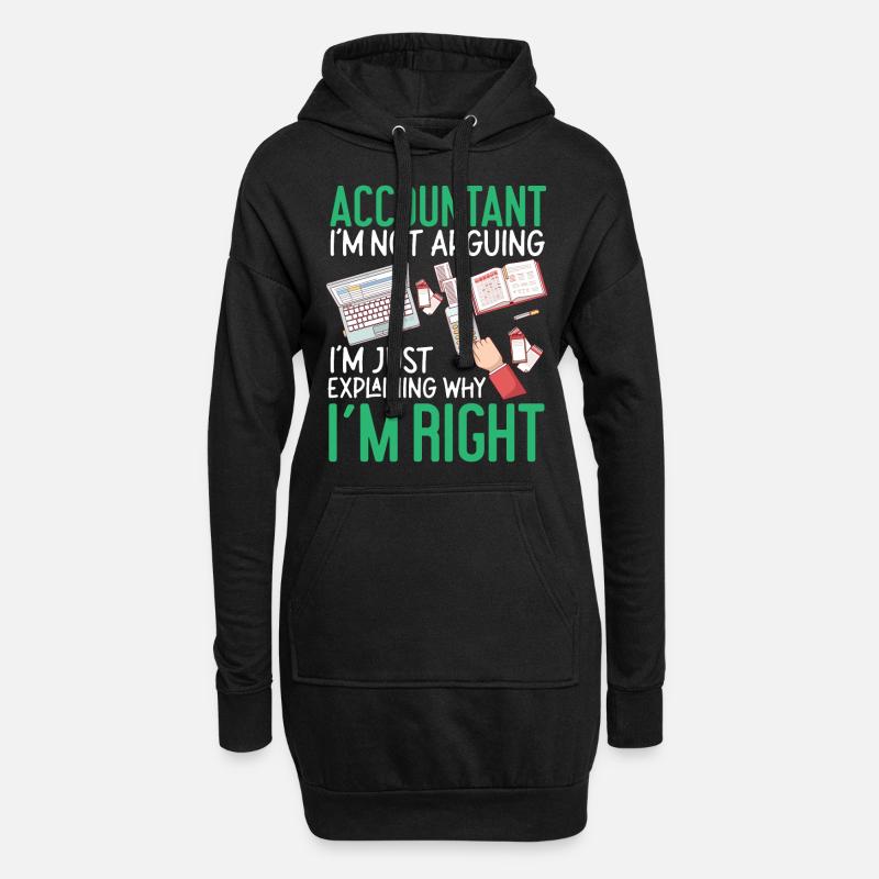 Comptable Comptable Comptable - Sweat-shirt à capuche long Femme - noir