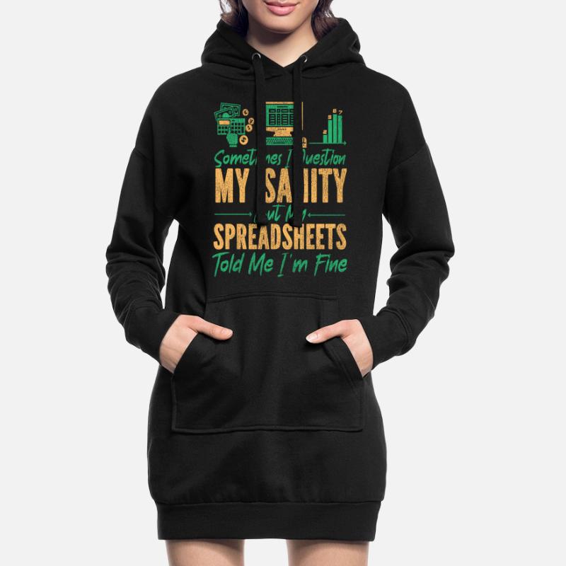 Comptable Comptable Comptable Sweat-shirt à capuche long Femme