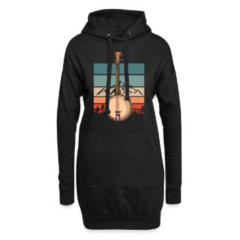 Chemises Banjo Pour Hommes Bluegrass Appalachia Folk - Sweat-shirt à capuche long Femme - noir - Devant