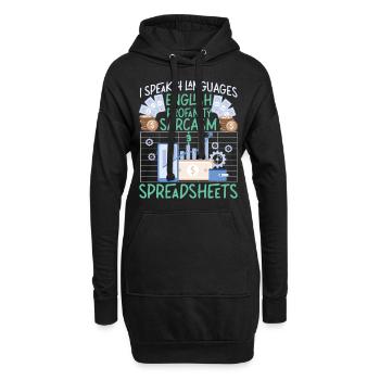 Comptable Comptable Comptable - Sweat-shirt à capuche long Femme - noir - Devant