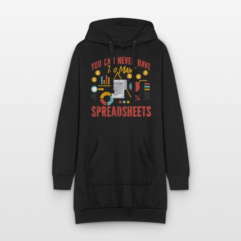 Comptable Comptable Comptable Sweat-shirt à capuche long Femme
