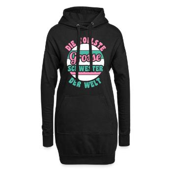 Geschwister Familie Schwestern Schwester - Hoodie-Kleid - Schwarz - Vorne