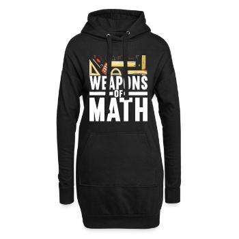 Mathe Mathelehrer - Hoodie-Kleid - Schwarz - Vorne