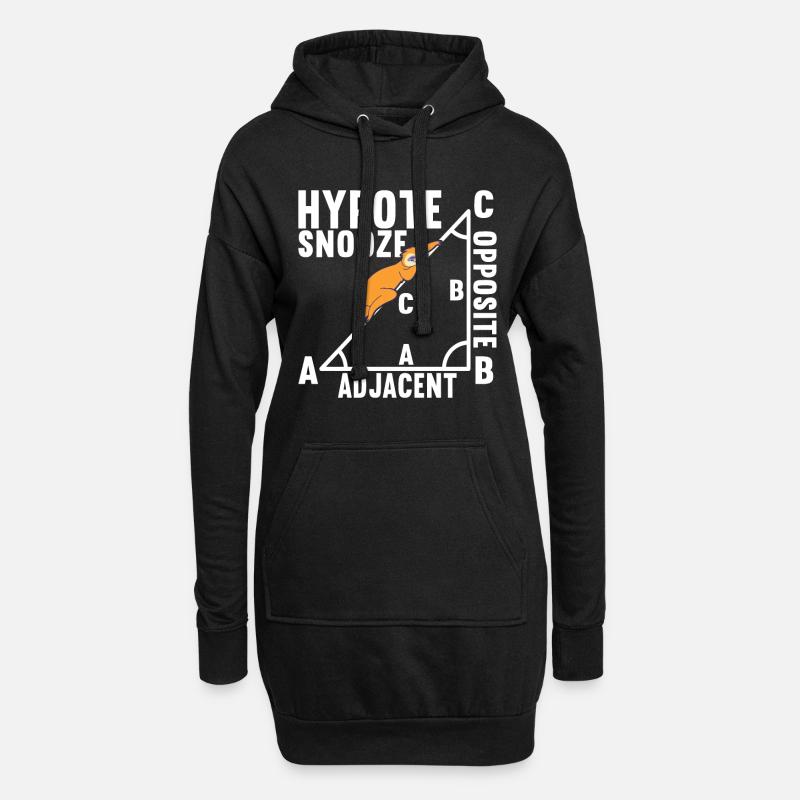 Mathe Mathelehrer - Hoodie-Kleid - Schwarz
