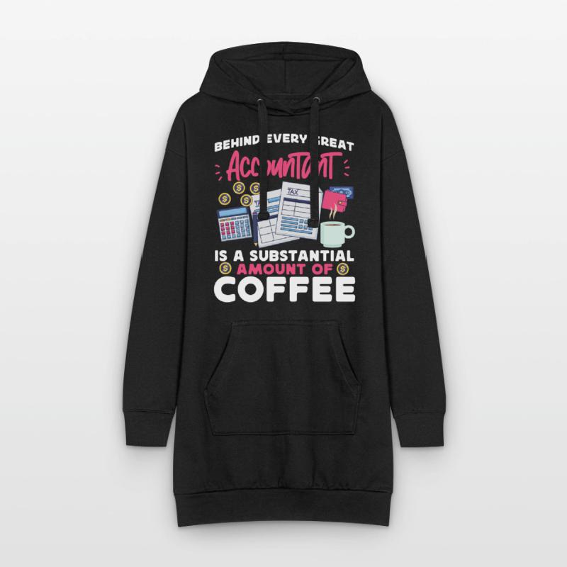 Comptable Comptable Comptable Sweat-shirt à capuche long Femme