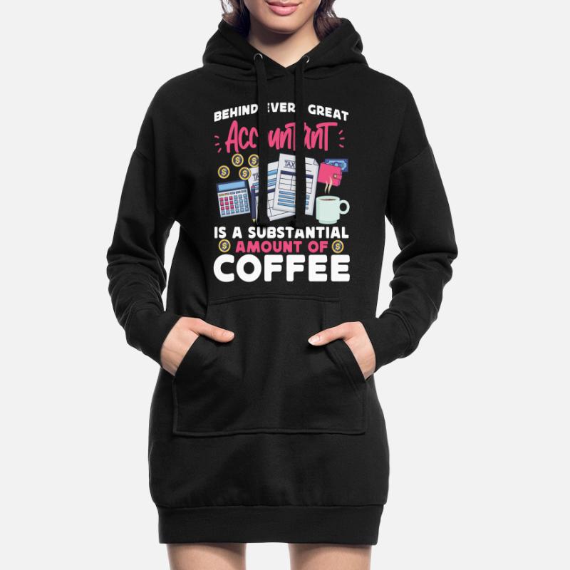 Comptable Comptable Comptable Sweat-shirt à capuche long Femme
