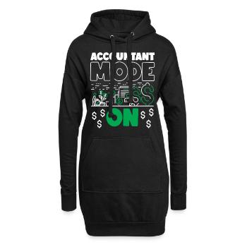 Accountant Bookkeeper Accounting - Hoodie-Kleid - Schwarz - Vorne