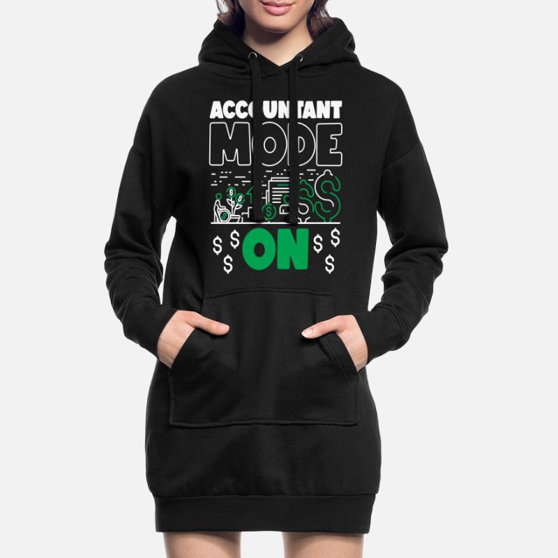 Comptable Comptable Comptable Sweat-shirt à capuche long Femme