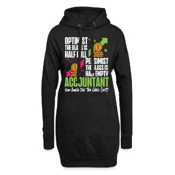Accountant Bookkeeper Accounting - Hoodie-Kleid - Schwarz - Vorne