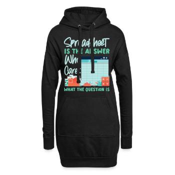 Accountant Bookkeeper Accounting - Hoodie-Kleid - Schwarz - Vorne