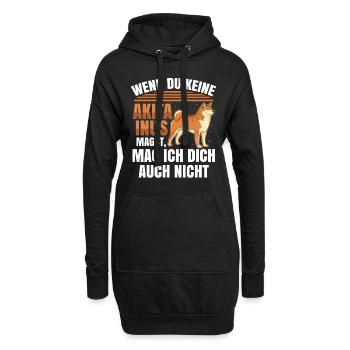 Akita Inu nicht mögen Japan Hund Shiba Inu - Hoodie-Kleid - Schwarz - Vorne